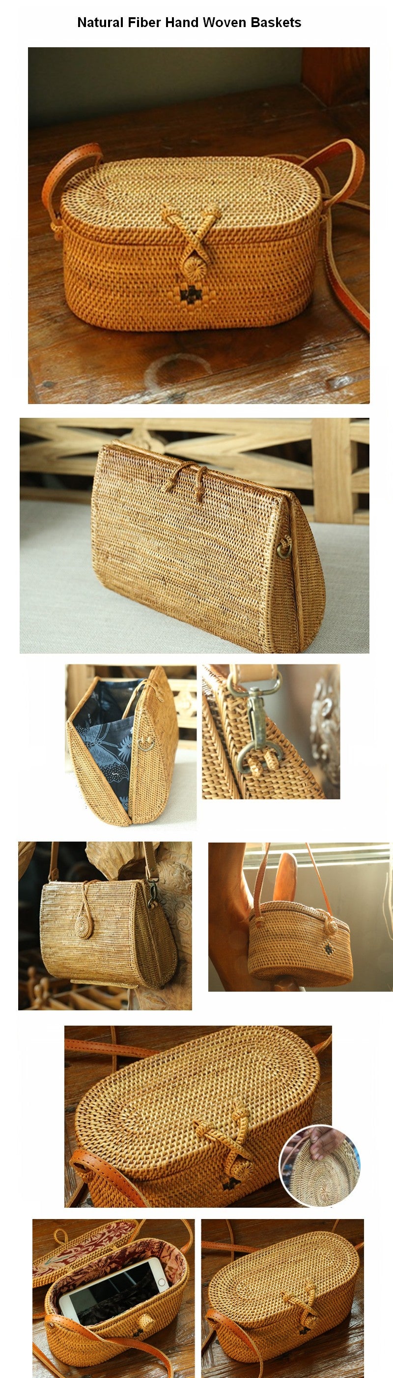 Indonesia Hand Woven Rattan Handbag