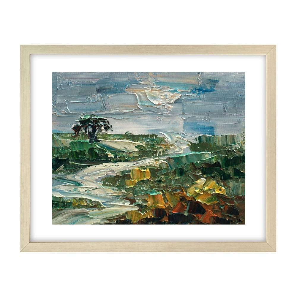 oil painting framed landscape painting abstract small painting wall art