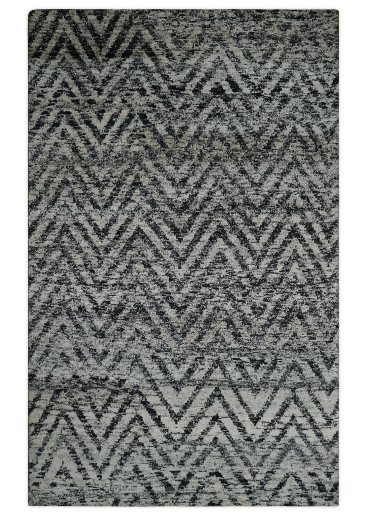 black and white chevron rug 5x8