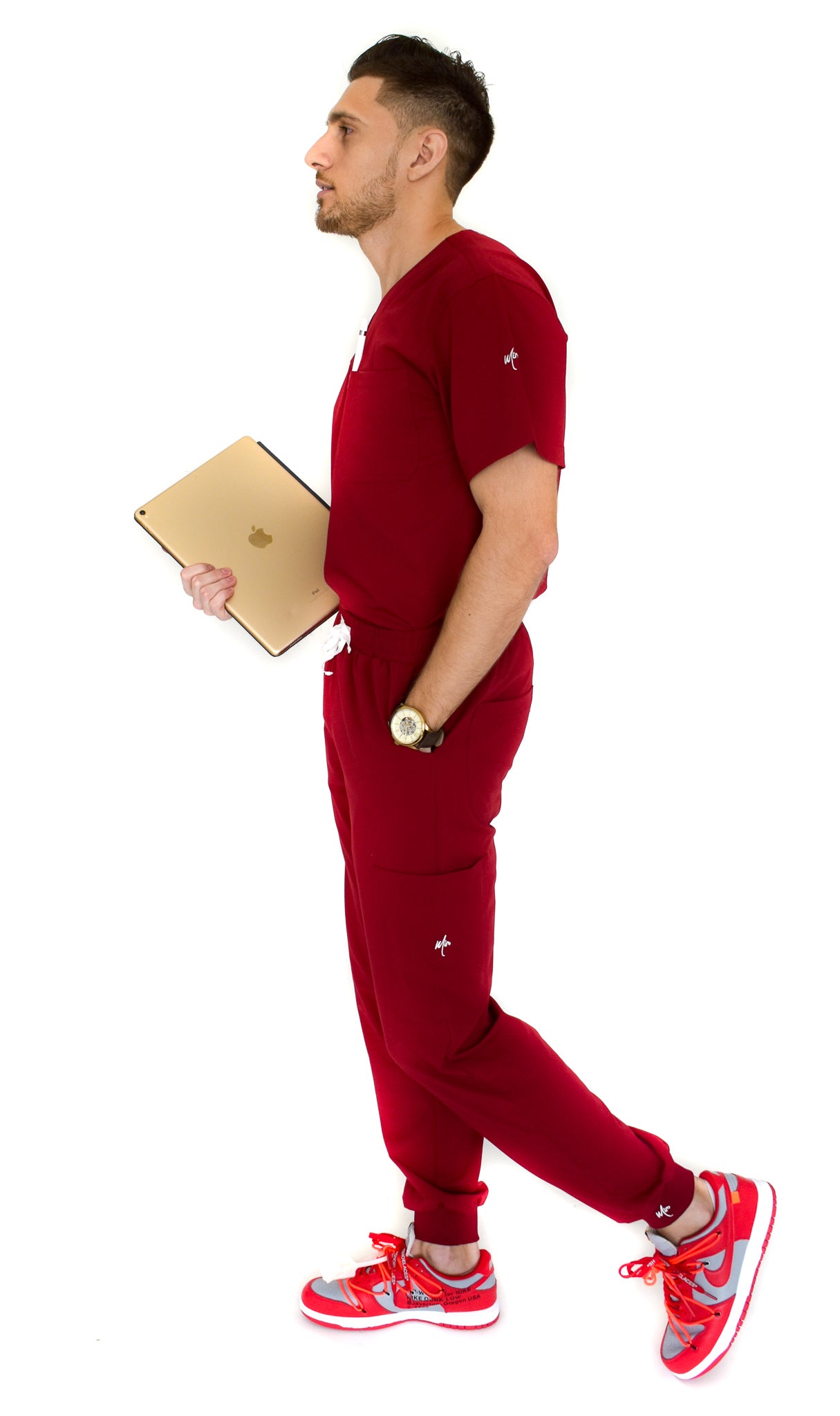 burgundy scrubs