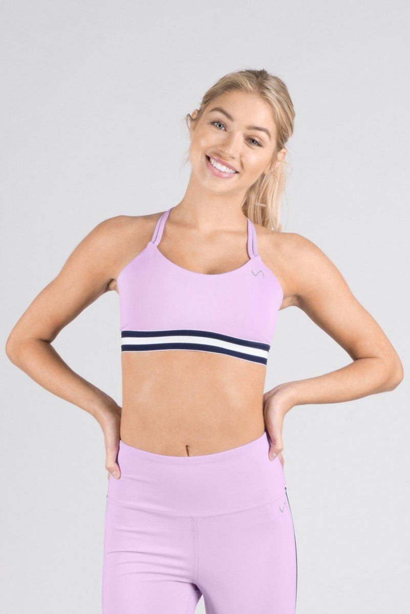 lilac sports bra