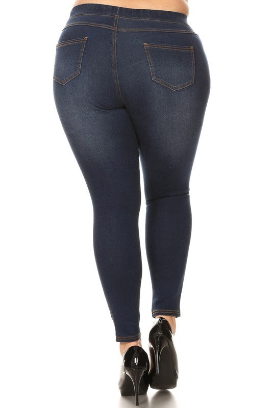 womens plus size distressed jeggings