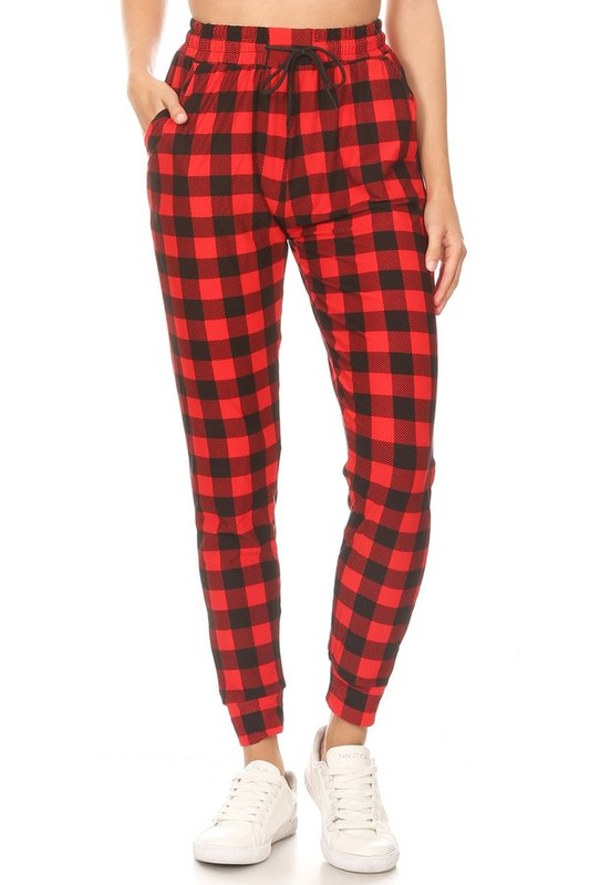 women's plaid joggers