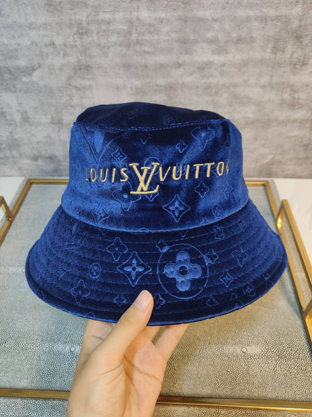 Louis Vuitton Essential Reversible Bucket Hat Monogram Denim Black 199862137