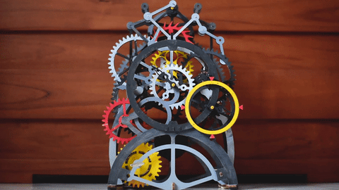 Mechanical Clock Building Kit Painted