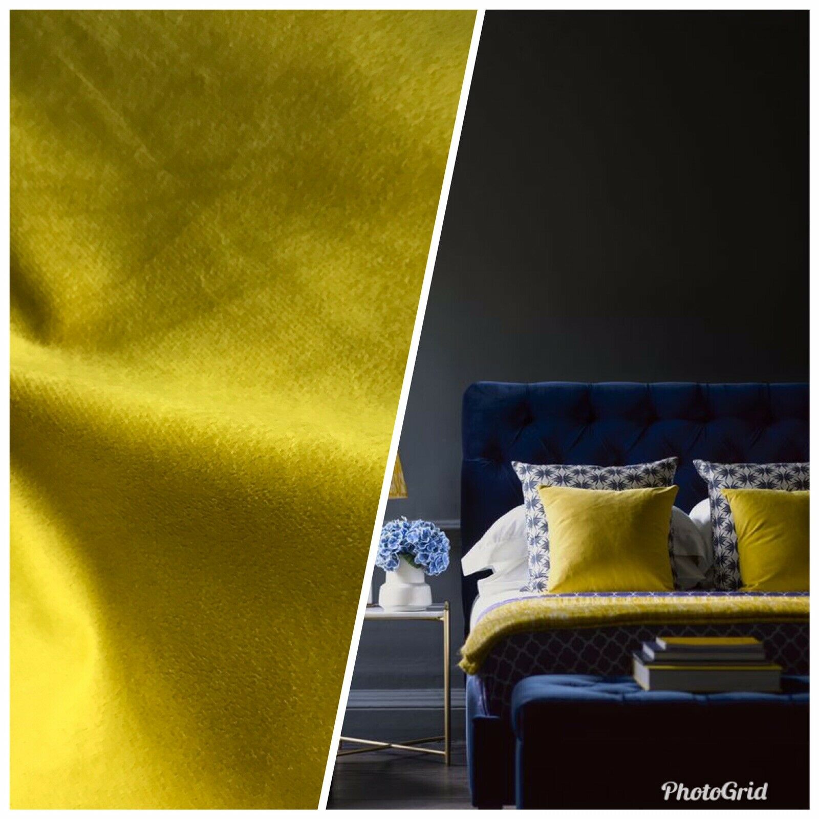 Designer Soft Decorating & Upholstery Velvet Fabric - Electric Yellow