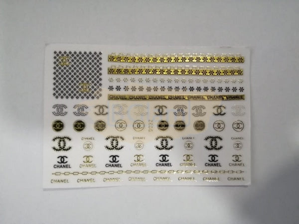 Nail Stickers Designer D032 Chanel BGlam Mauritius