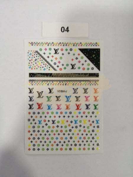 Nail Sticker - Designer Logo LV S