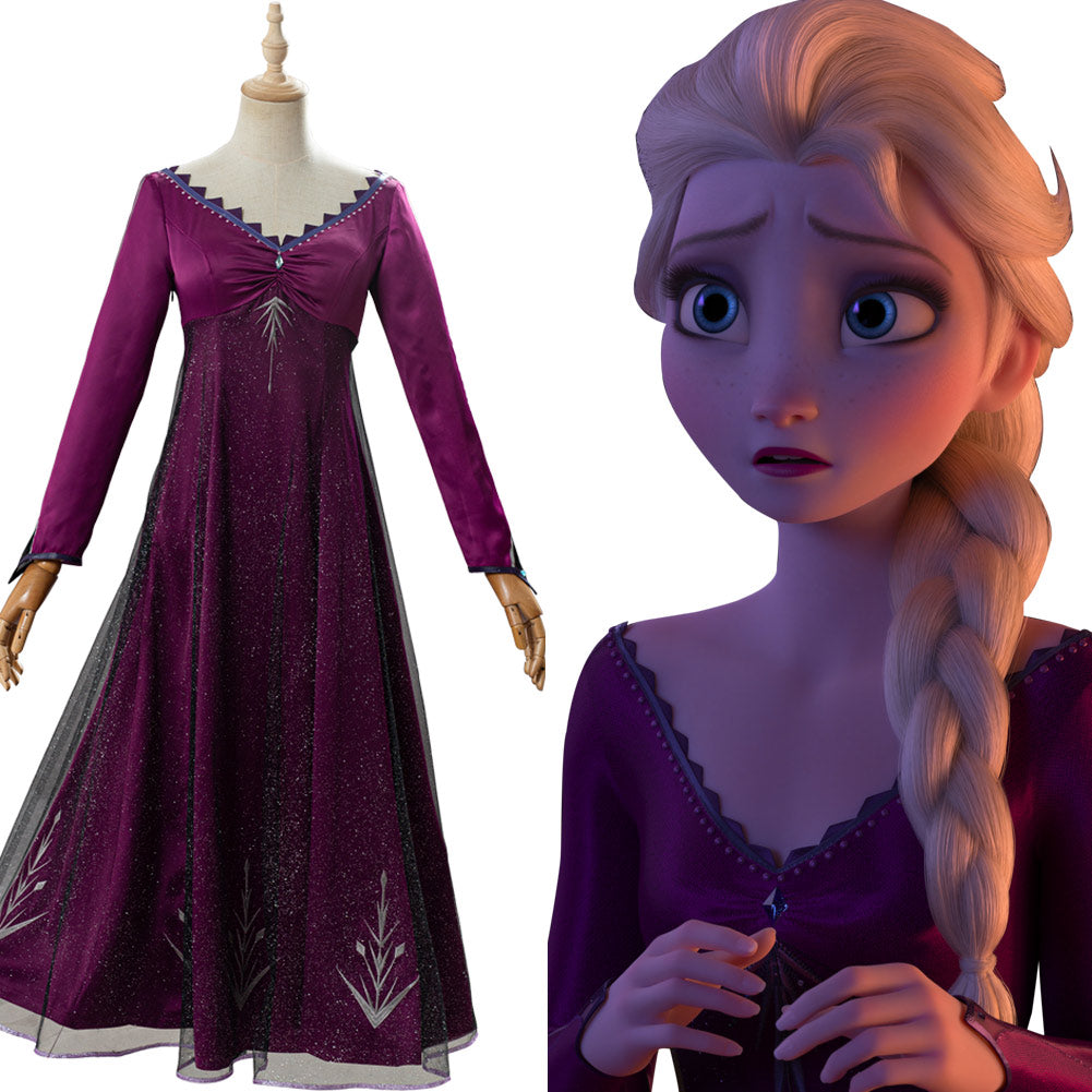 frozen 2 elsa purple dress