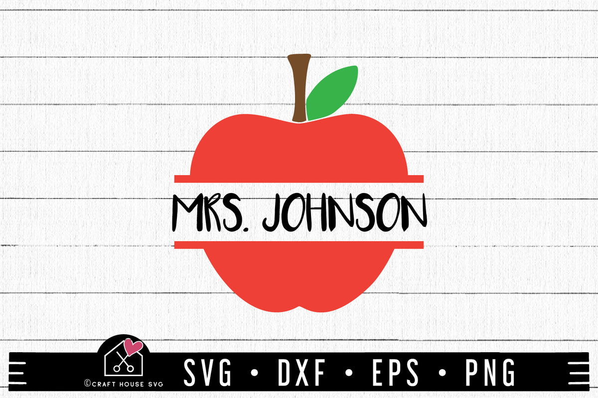 FREE Apple monogram SVG - Craft House SVG