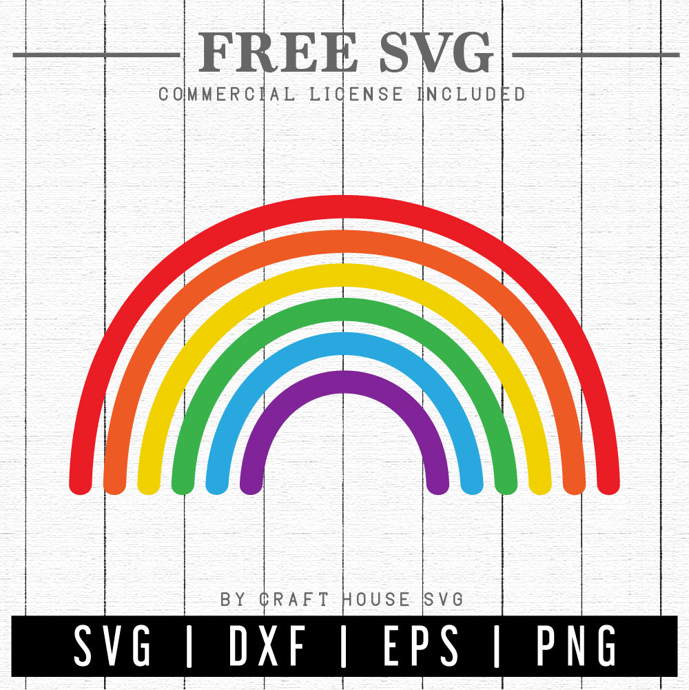 FREE Rainbow SVG cut file - Craft House SVG