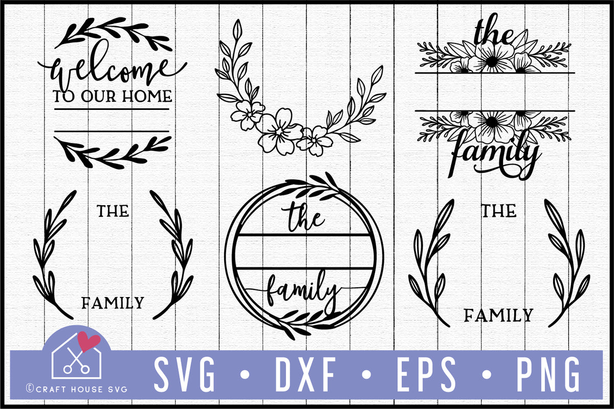 Download Family Name Sign SVG Bundle - Craft House SVG