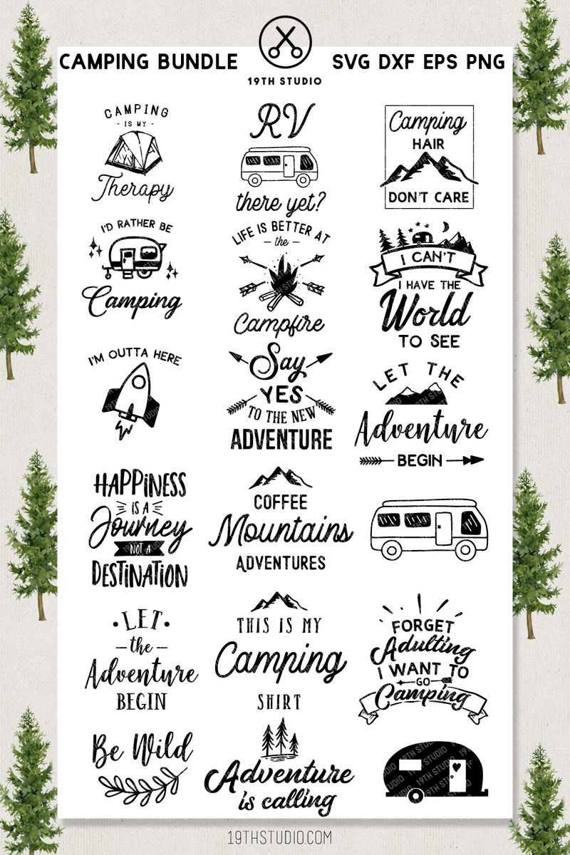 Download Camping SVG - Mini SVG Bundle | M3 - Craft House SVG