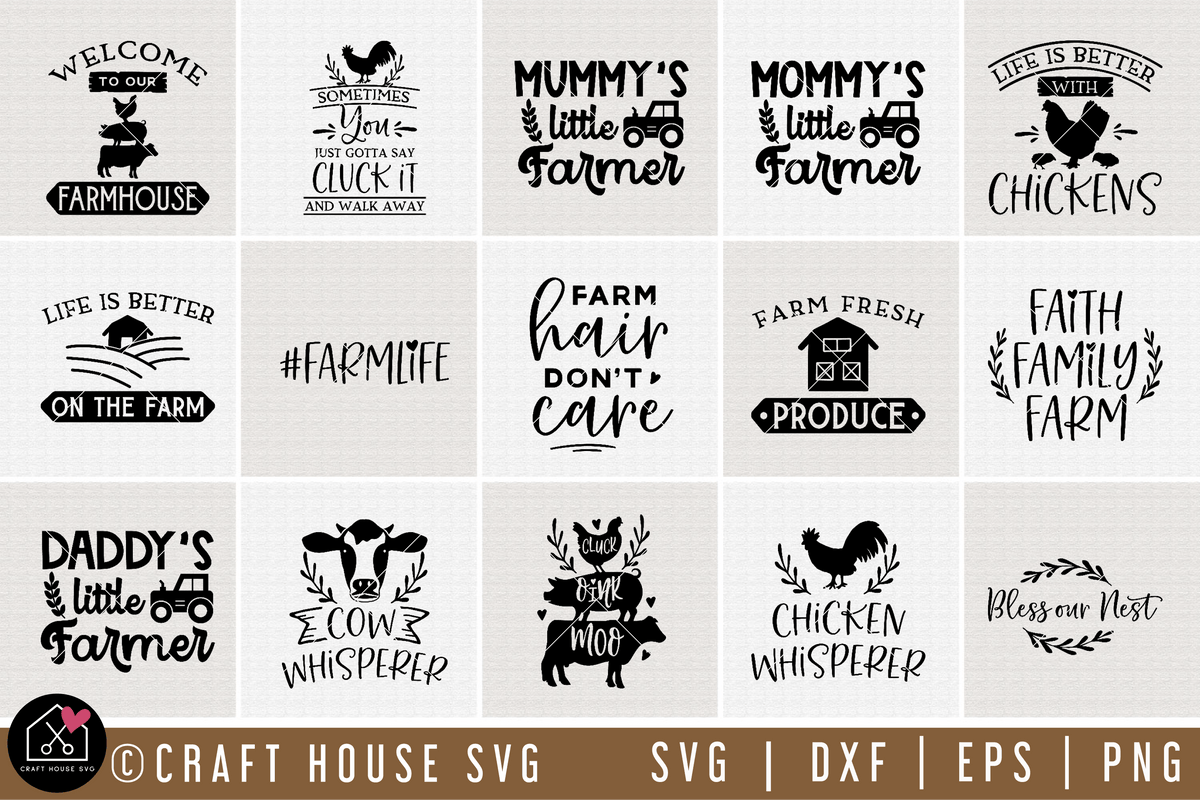 Download Farm SVG Bundle | MB68 - Craft House SVG