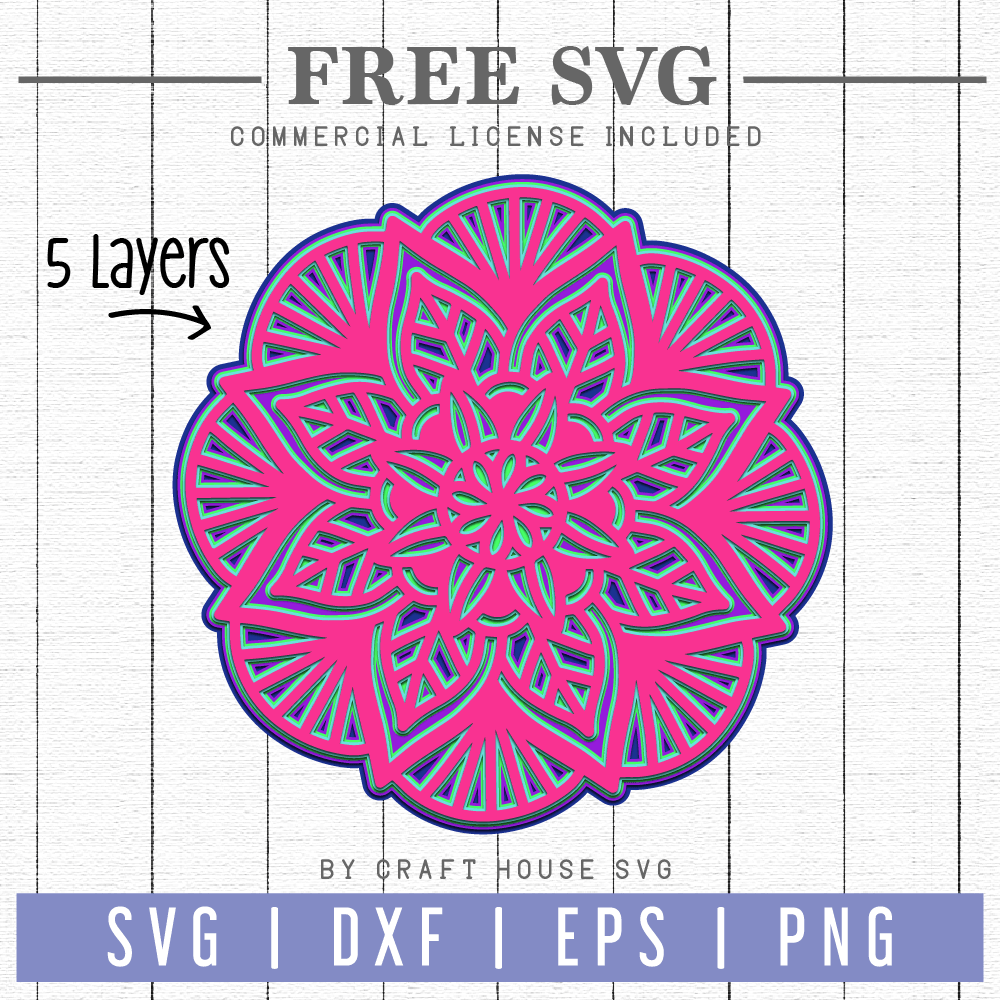 Download 3D Mandala Cross Svg For Silhouette - Layered SVG Cut File ...