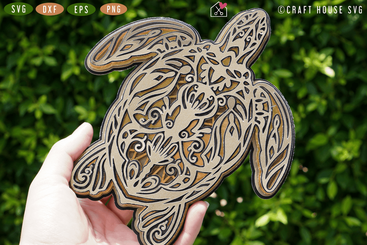 Layered 3D Animal Mandala Svg Free For Crafters - Layered SVG Cut File