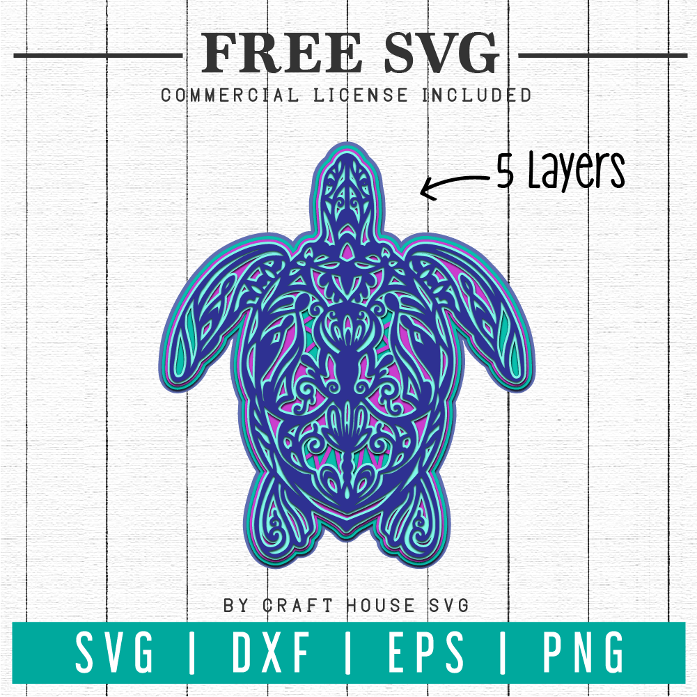 Download Free 3d Turtle Layered Mandala Svg Fb89 Craft House Svg SVG, PNG, EPS, DXF File
