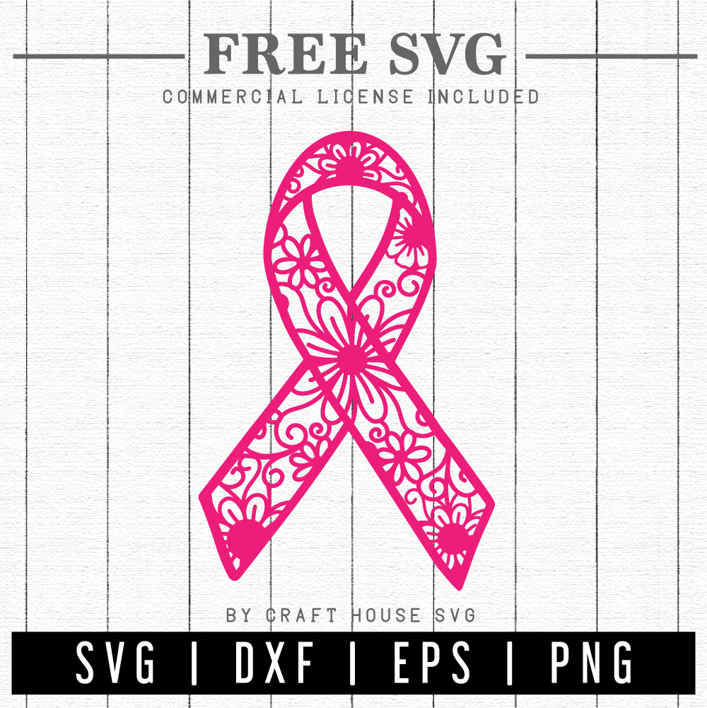 FREE Awareness ribbon mandala SVG - Craft House SVG
