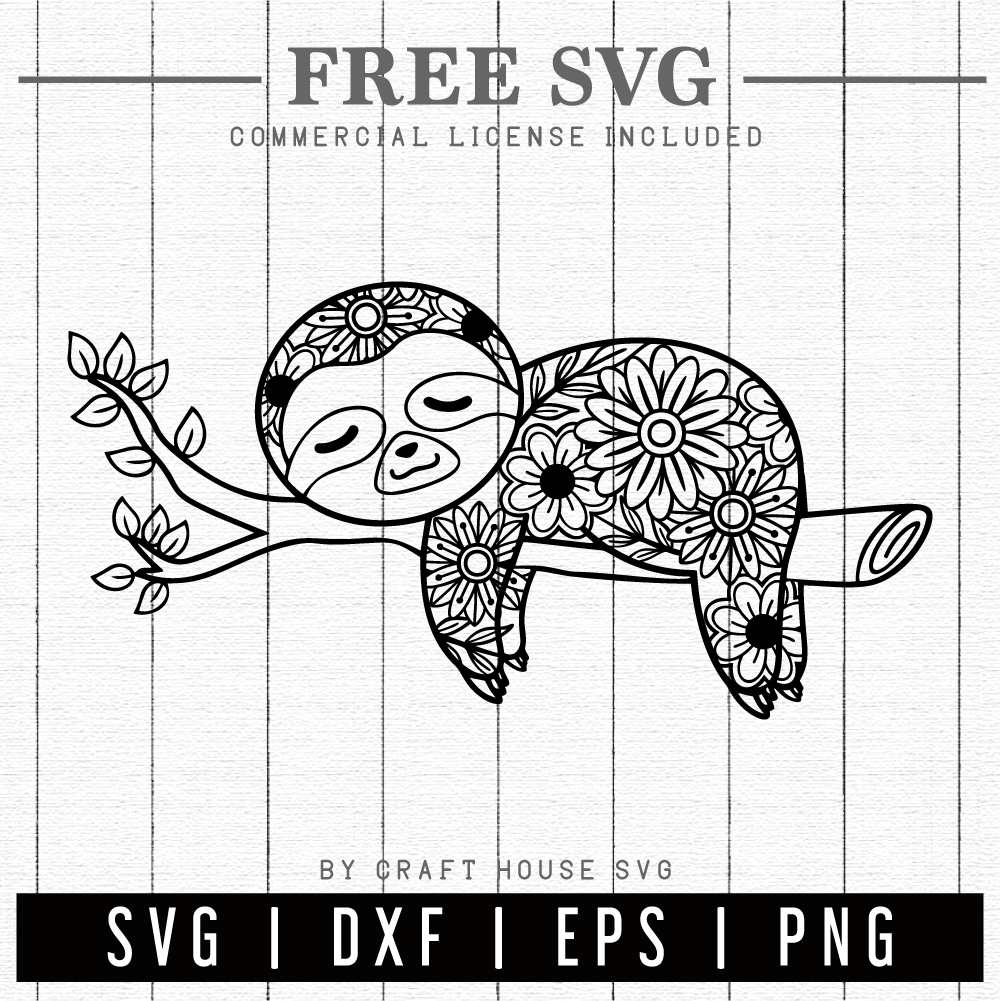 Download Free Sloth Mandala Svg Craft House Svg SVG, PNG, EPS, DXF File
