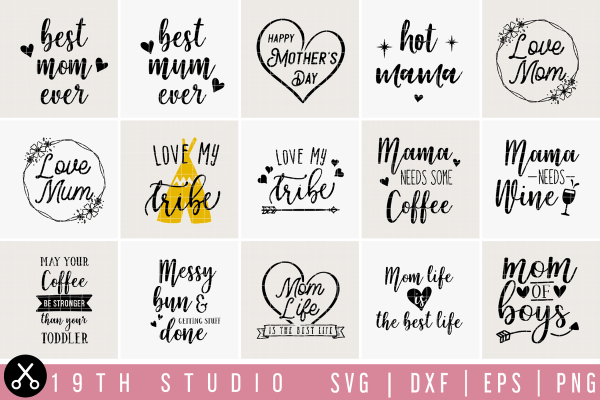 Mom Mum Svg Bundle M23 Craft House Svg