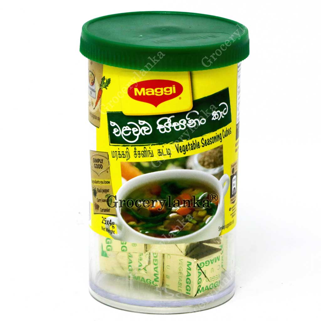 Maggi Vegetable Seasoning Cubes 4g 25 Cubes Grocerylanka