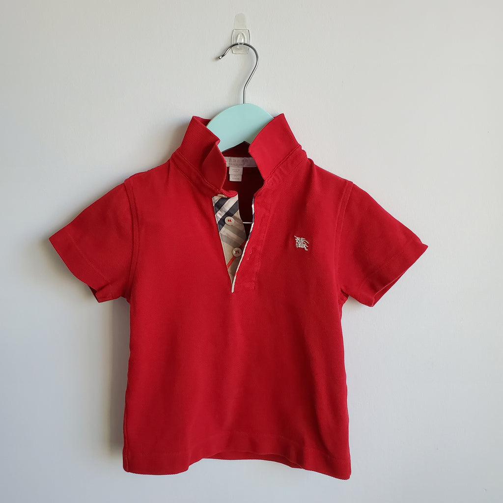 burberry red polo shirt