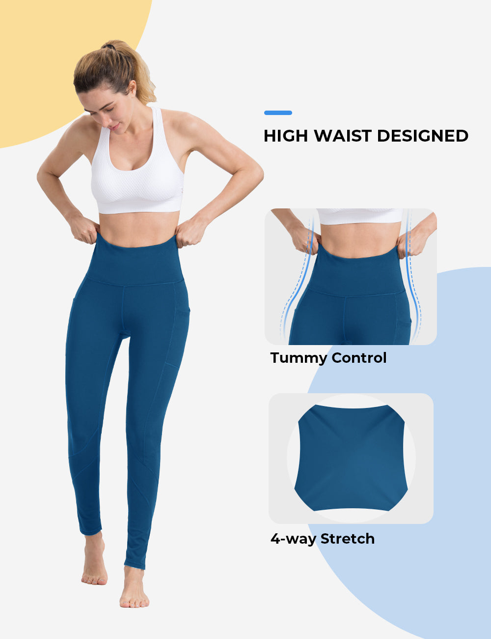 Classic Blue Yoga pants - ALONGFIT