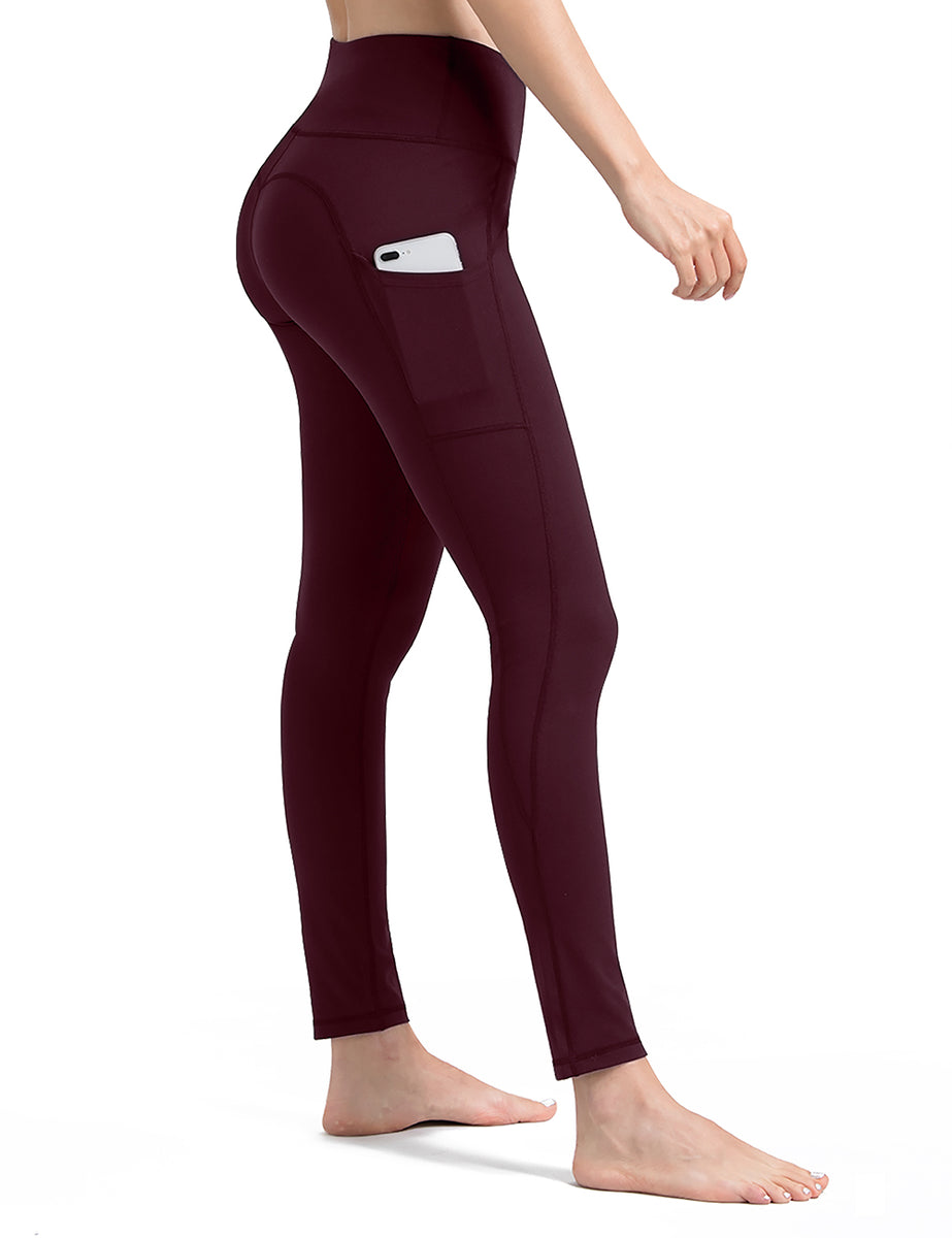 maroon yoga leggings