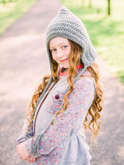 Gray Pixie Elf Baby Hat by Two Seaside Babes