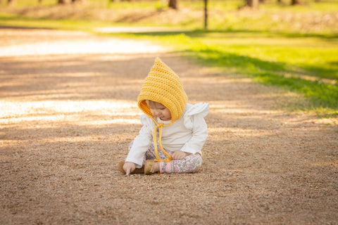 Golden yellow pixie elf hat by Two Seaside Babes