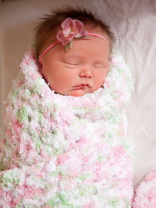 Alabama Museo Atajos Pink, mint green, & white soft and fluffy crochet baby blanket | newborn,  crib sizes – Two Seaside Babes