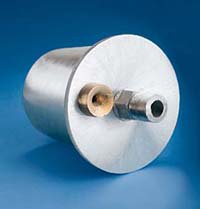 Truck - for cable style internal halyard poles - revolving - threaded - for up to 5 in. o.d. pole - bronze/white/black