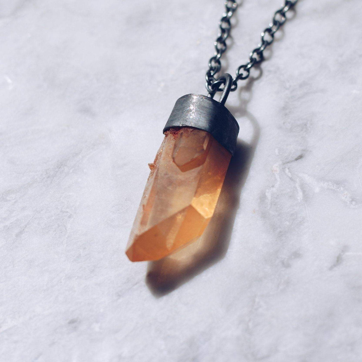 tangerine quartz necklace