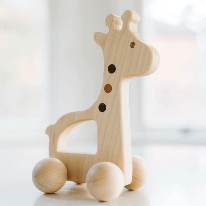 Wooden Giraffe Push Toy
