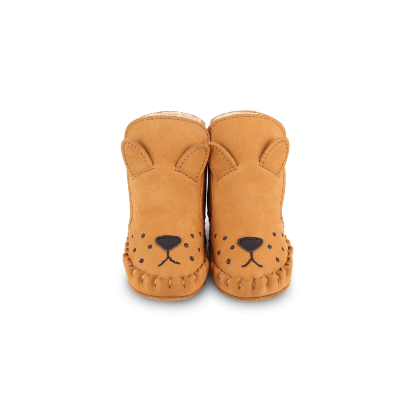 Kapi Shearling Leather Baby Boots, Lion