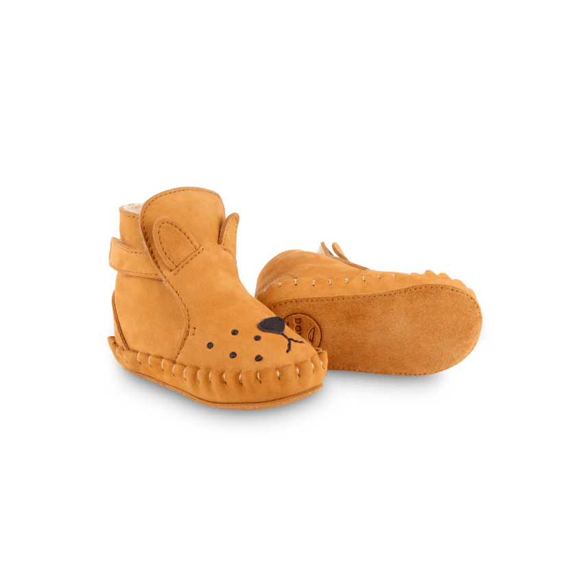 Kapi Shearling Leather Baby Boots, Lion