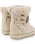 Larisso Shearling Leather Baby Boots, Off White