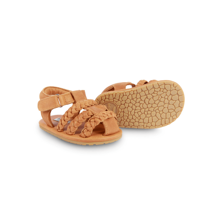 Pam Leather Baby Sandals, Camel