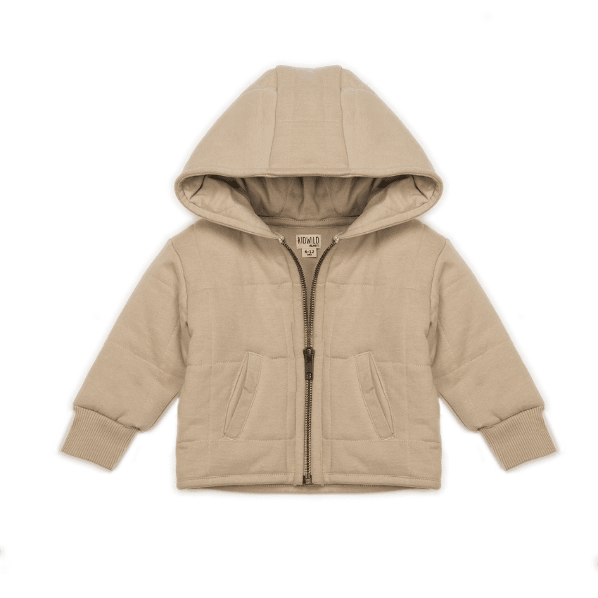 Organic Quilted Jacket, Oat