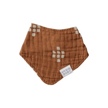 Cotton Muslin Bib, Chestnut Textiles