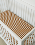 Cotton Muslin Crib Sheet, Gingham