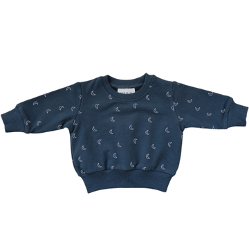 Mebie Baby French Terry Crewneck, Cafe Smile