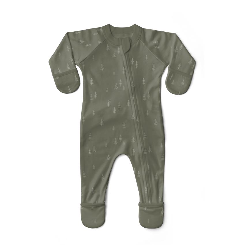 Organic Cotton Footie, Noble (NB to 3-6m)