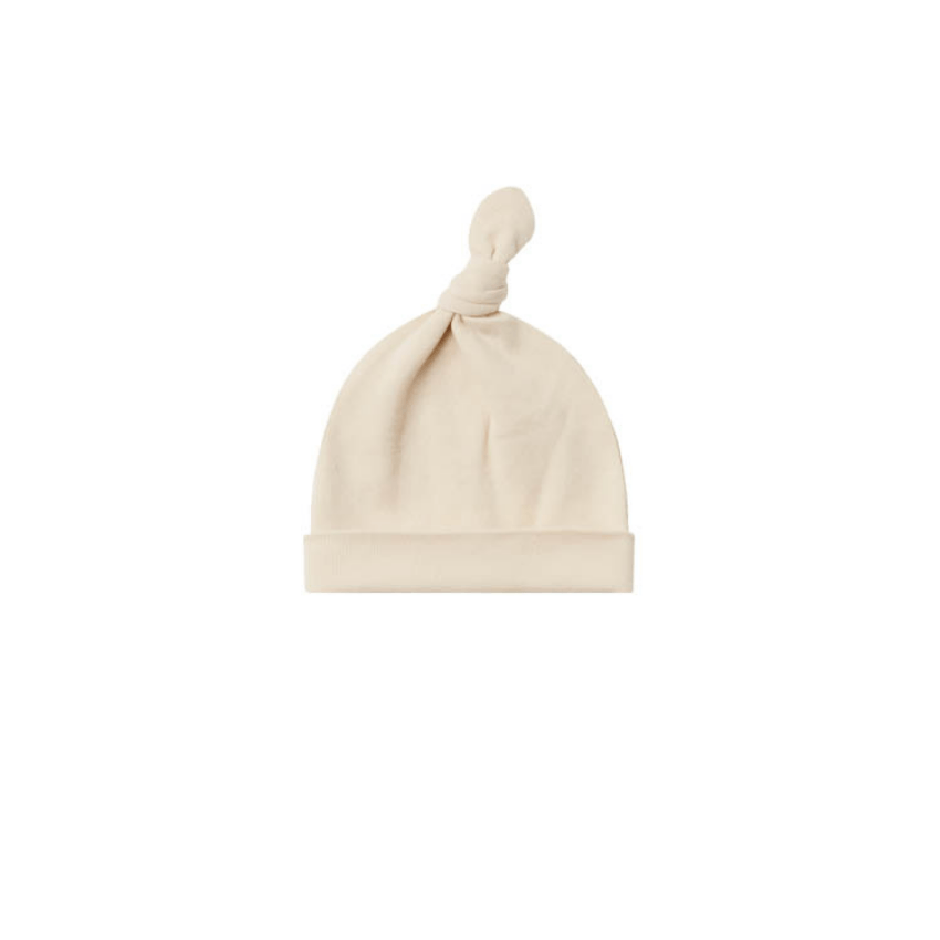 Organic Knotted Baby Hat, Natural