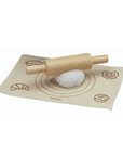 Plan Toys bread loaf set rolling pin dough and mat