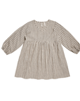 V-Neck Babydoll Dress, Micro Stripe
