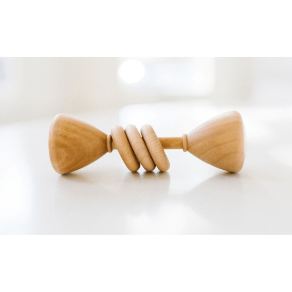 bannor toys classic wooden baby rattle
