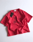 mickey cotton tee in red for toddlers