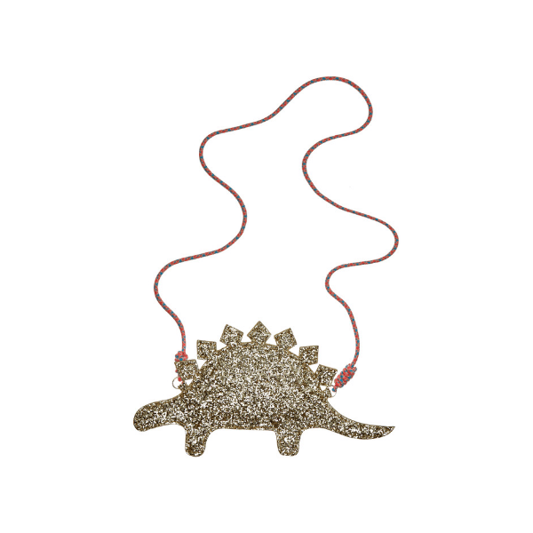 mimi & lula glitter stegosaurus cross body bag