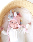 Ella Unicorn Hat, Pink with Multi Mane